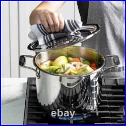 All-Clad All Clad Simply Strain Stainless Steel Stockpot With Lid 8 Quart NEW