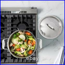 All-Clad All Clad Simply Strain Stainless Steel Stockpot With Lid 8 Quart NEW