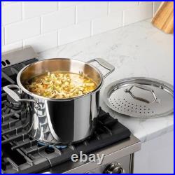 All-Clad All Clad Simply Strain Stainless Steel Stockpot With Lid 8 Quart NEW