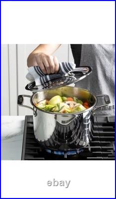 All-Clad All Clad Simply Strain Stainless Steel Stockpot With Lid 8 Quart NEW