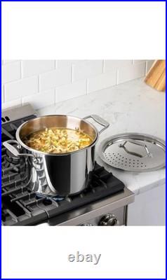 All-Clad All Clad Simply Strain Stainless Steel Stockpot With Lid 8 Quart NEW