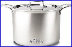 All-Clad BD55512 D5 Brushed 18/10 Stainless Steel 12-Quart Stock Pot with Lid