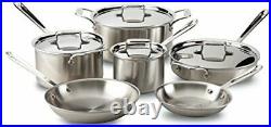 All-Clad Brushed D5 Stainless Cookware 10 Piece Set