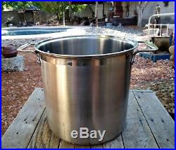 All Clad Brushed Stainless Steel 12 Quart Stock Pot Very Good Condition