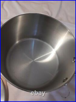 All Clad C4 Copper 4 Quart Pot with handle Stainless Steel With Lid RARE