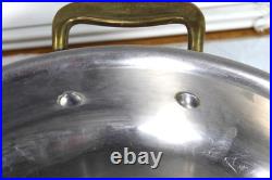 All Clad Copper Cop R Chef Stock Pot Brass Handle 3 Rivets Skillet Fry Pan VTG