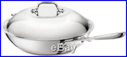 All-Clad Copper Core 12 Chef's Pan with Lid, Polished, Induction, Lifetime
