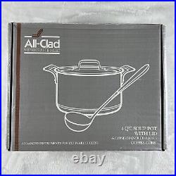 All Clad Copper Core 4 QT Soup Pot with Lid & Long Handed Ladle