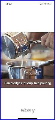 All Clad Copper Core 4 QT Soup Pot with Lid & Long Handed Ladle
