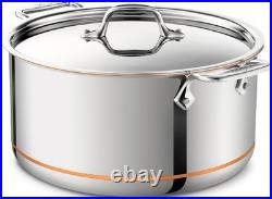 All-Clad Copper Core 5-Ply Stainless Stockpot 8-qt Induction Oven Broil Safe/Lid