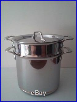 All-Clad Copper Core 7 Qt Pasta Pot with Insert, Polished, Induction, Lifetime