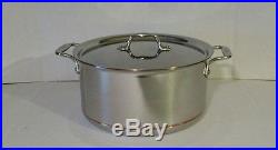 All Clad Copper Core 8 Qt Stock Pot Stainless Steel with Lid Open Stock
