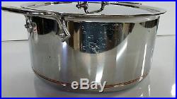 All Clad Copper Core 8 Qt Stock Pot Stainless w Lid Cosmetically Blemished Ugly