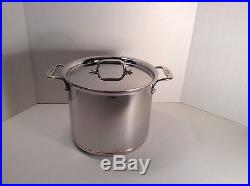 All Clad Copper Core Tall Stock Pot 7 Qt 5 Ply Stainless New 6507 SS