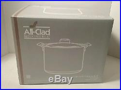 All Clad Copper Core Tall Stock Pot 7 Qt 5 Ply Stainless New 6507 SS