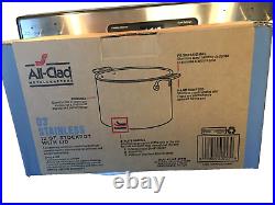 All Clad D3 12 QT Stock Pot With Lid #4512 Polished SS RETAIL $415