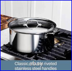 All-Clad D3 3-Ply Stainless Steel Stockpot with Lid 8 Quart New READ