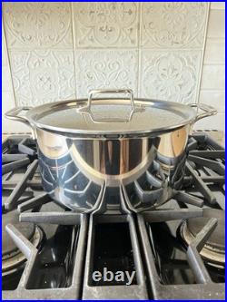 All-Clad D3 3-Ply Stainless Steel Stockpot with Lid 8 Quart New READ