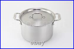 All-Clad D3 Curated Brushed Stainless Steel 5.5-qt. Stockpot With Lid New