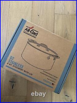 All-Clad D3 Stainless 8 Qt Stockpot With Lid