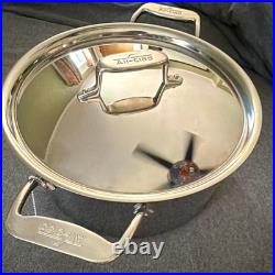 All-Clad D3 Stainless Steel 8 qt Stockpot with Lid, Induction Safe Silver
