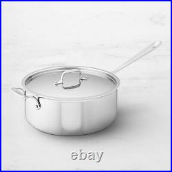 All-Clad D3 Stainless-Steel Deep 6-Qt. Sauté Pan with Fry Basket & Tongs