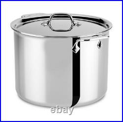 All Clad D3 Stainless Steel Stockpot Stock Pot & Lid USA Made 4512 New Free Ship