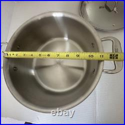 All-Clad D3 Stainless Steel Stockpot with Lid 8 Qt EUC