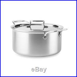 All-Clad D55506 D5 Polished 5-Ply Dishwasher Safe 6-qt Stock Pot. Factory Second