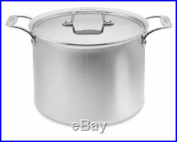 All-Clad D55512 D5 Polished 18/10 Stainless Steel 5-Ply 12-Qt Stock Pot with Lid