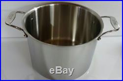 All-Clad D5 12 QT Polished Stainless Steel Stock Pot With Lid SD55512