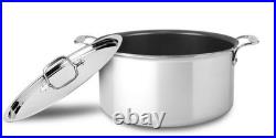 All Clad D5 8Qt Stainless NON-STICK Bonded Stock Pot With Lid 5-Ply Made In USA