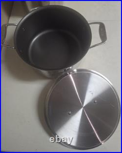 All Clad D5 8Qt Stainless NON-STICK Bonded Stock Pot With Lid 5-Ply Made In USA