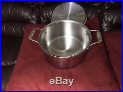 All Clad D5 8 Qt. Stock Pot with Lid 5-ply (Polished Stainless Steel)