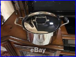 All-Clad D5 8qt Stock Pot polished stainless Steel With Lid(no Factory box)