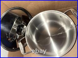 All-Clad D5 Brushed 5-Ply 8Qt Stock Pot with lid