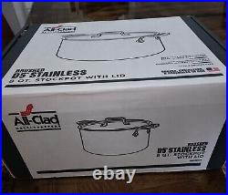 All-Clad D5 Brushed 5-Ply 8-qt Stock Pot with Lid All clad New in box