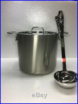 All-Clad D5 Brushed 7-Qt. Non-Stick Stock Pot with lid and All-clad Ladle