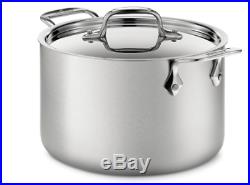 All Clad D5 Brushed Stainless 4 QT Stock Pot & Lid