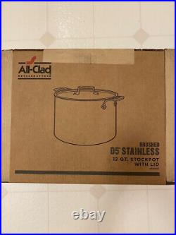 All-Clad D5 Brushed Stainless Steel 12Qt Stockpot with Lid