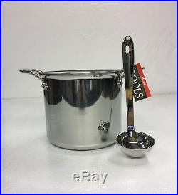 All-Clad D5 Polished 7-Qt. Flared Rim Stock pot with All-clad Ladle