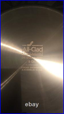 All-Clad D5 Stainless Steel 5-Ply 8-qt Nonstick Stock Pot with Lid SD55508 NWT