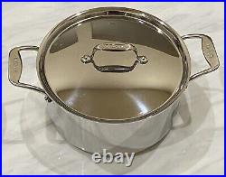 All-Clad D5 Stainless Steel Polished 8-qt Stock Pot NEW with Lid (Minor Scratches)