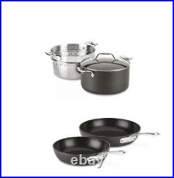 All-Clad Essentials Nonstick 7-qt Multipot withInsert & Fry pan Set withOven mitts