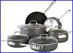 All-Clad HA1 Hard Anodized Nonstick Cookware, 10 PC Set Oven Safe 500F- Lid