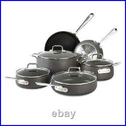 All-Clad HA1 Hard Anodized Nonstick Cookware, 10 PC Set Oven Safe 500F- Lid