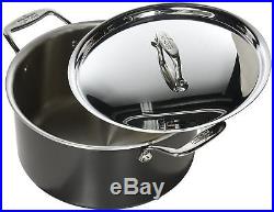 All-Clad LTD3508 Tri-ply Stainless Steel Hard Anodized Exterior 8-qt Stock Pot