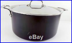 All-Clad LTD 8 QT Quart Stock Pot Anodized, Stainless Steel Interior withLid VGUC