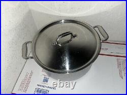 All-Clad LTD Vintage Stock Pot 8Qt Stainless Steel Hard Anodized WithLid