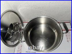 All-Clad LTD Vintage Stock Pot 8Qt Stainless Steel Hard Anodized WithLid